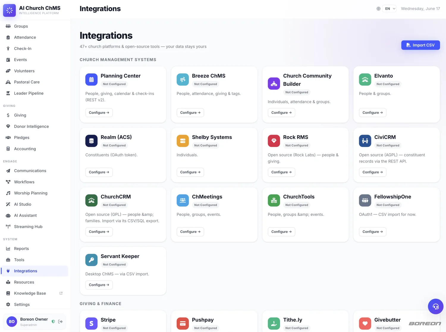 47+ Integrations